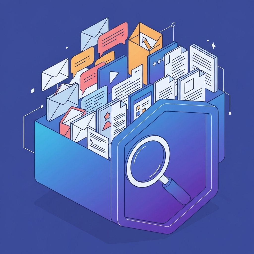 Data sources flowing into AI-powered archive with discovery capabilities